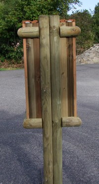 Corbeille bois traitée Futura 50 et 100L d'exterieur 6
